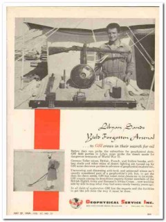 Geophysical Service Inc 1959 Vintage Ad Libyan Sands Forgotten Arsenal