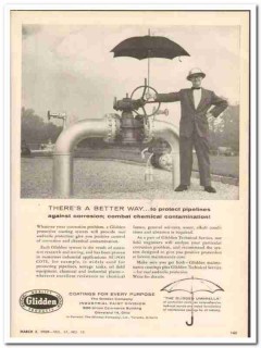 glidden company 1959 better way protect pipeline corrosion vintage ad
