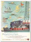 Halliburton Oil Well Cementing Company 1959 Vintage Ad Charting Course Halliburton Oil Well Cementing Company 1959 Vintage Ad Charting Course