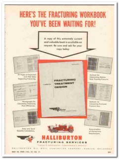 Halliburton Oil Well Cementing Company 1959 Vintage Ad Fracturing Wait Halliburton Oil Well Cementing Company 1959 Vintage Ad Fracturing Wait