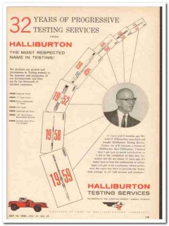 Halliburton Oil Well Cementing Company 1959 Vintage Ad John F Odonohoe