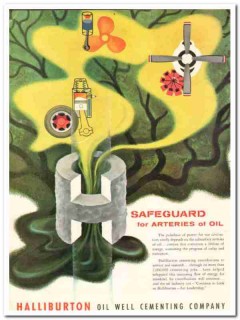 Halliburton Oil Well Cementing Company 1959 Vintage Ad Safeguard Halliburton Oil Well Cementing Company 1959 Vintage Ad Safeguard