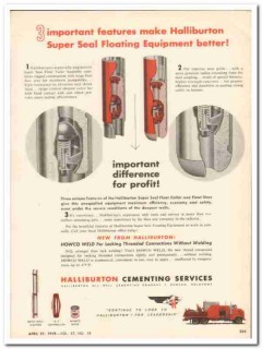 Halliburton Oil Well Cementing Company 1959 Vintage Ad Seal Floating Halliburton Oil Well Cementing Company 1959 Vintage Ad Seal Floating
