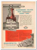 Harrisburg Inc 1959 Vintage Ad Oil Field Valves Seal Positively