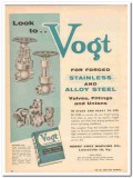 Henry Vogt Machine Company 1959 Vintage Ad Stainless Alloy Steel Valve