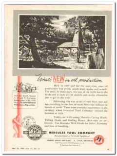 Hercules Tool Company 1959 Vintage Ad Oil Production Equipment New