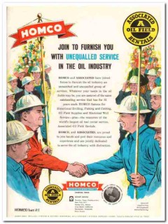 Houston Oil Field Material Company 1959 Vintage Ad Unequaled Service