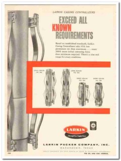 Larkin Packer Company 1959 Vintage Ad Oil Field Requirements Known