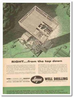 Layne Bowler Inc 1959 Vintage Ad Oil Field Water Well Right Top Down