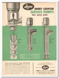 Layne Bowler Inc 1959 Vintage Ad Oil Field Service Pumps Short Coupled