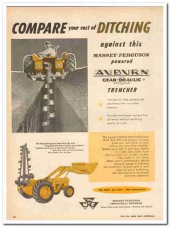 massey-ferguson 1959 compare ditching auburn trencher pipe vintage ad massey-ferguson 1959 compare ditching auburn trencher pipe vintage ad