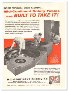 Mid-Continent Supply Company 1959 Vintage Ad Oil Drilling Rotary Table Mid-Continent Supply Company 1959 Vintage Ad Oil Drilling Rotary Table