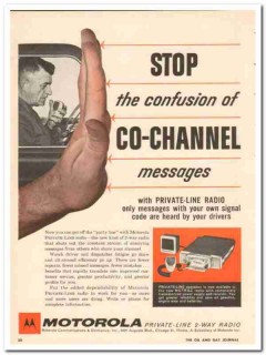 motorola communications 1959 stop co-channel private radio vintage ad motorola communications 1959 stop co-channel private radio vintage ad