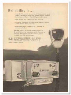 motorola communications 1959 reliability longer life cooler vintage ad motorola communications 1959 reliability longer life cooler vintage ad