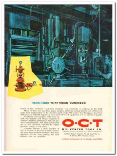 Oil Center Tool Company 1959 Vintage Ad O-C-T Machines Mean Business