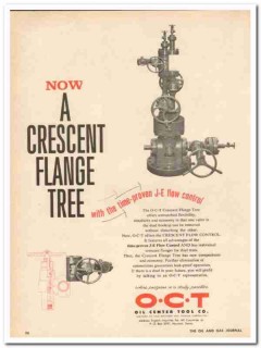 Oil Center Tool Company 1959 Vintage Ad O-C-T Crescent Flange Tree