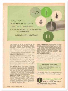 Perfect Circle Corp 1959 Vintage Ad Oil Cosasco Corrosion Surveys