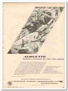 republic aviation corp 1959 alouette helicopter pioneer vintage ad republic aviation corp 1959 alouette helicopter pioneer vintage ad