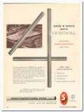 Southwestern Pipe Inc 1959 Vintage Ad Pipeline Save 4-Ways Lightwall Southwestern Pipe Inc 1959 Vintage Ad Pipeline Save 4-Ways Lightwall