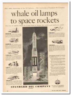 Standard Oil Company 1959 Vintage Ad Industry Whale Lamp Space Rockets Standard Oil Company 1959 Vintage Ad Industry Whale Lamp Space Rockets