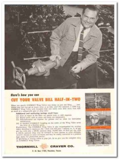 Thornhill-Craver Company 1959 Vintage Ad Oil Field Cut Valve Bill Half