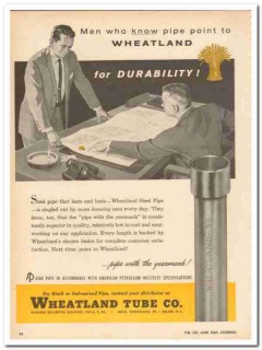 Wheatland Tube Company 1959 Vintage Ad Oil Field Pipe Durability Lasts Wheatland Tube Company 1959 Vintage Ad Oil Field Pipe Durability Lasts