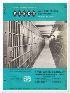 E Van Noorden Company 1964 Vintage Catalog Vanco Jail Prison Equipment E Van Noorden Company 1964 Vintage Catalog Vanco Jail Prison Equipment