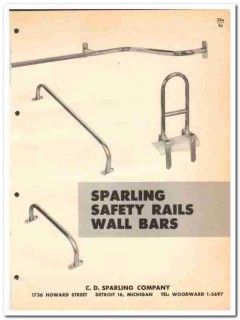 C D Sparling Company 1964 Vintage Catalog Safety Rails Wall Grab Bars C D Sparling Company 1964 Vintage Catalog Safety Rails Wall Grab Bars