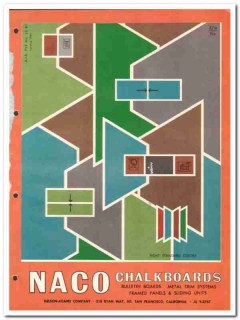 Nelson-Adams Company 1964 Vintage Catalog Asbestos Chalkboards Class