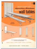 Hamilton Mfg Company 1964 Vintage Catalog Erickson Wall Tables Benches