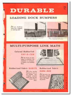 Durable Mat Company 1964 Vintage Catalog Flooring Loading Dock Bumpers Durable Mat Company 1964 Vintage Catalog Flooring Loading Dock Bumpers