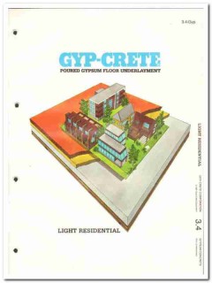 Gyp-Crete Corp 1982 Vintage Catalog Poured Gypsum Floor Underlayment