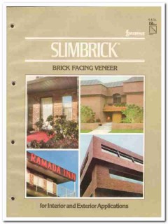 Interpace Corp 1982 Vintage Catalog Brick Facing Veneer Slimbrick Interpace Corp 1982 Vintage Catalog Brick Facing Veneer Slimbrick
