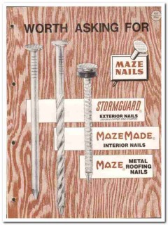 W H Maze Company 1982 Vintage Catalog Nails Mazemade Stormguard Zinc