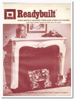 Readybuilt Products Company 1982 Vintage Catalog Mantels Fireplaces