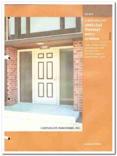 Castlegate Industries Inc 1982 Vintage Catalog Door Steel-Clad Thermal Castlegate Industries Inc 1982 Vintage Catalog Door Steel-Clad Thermal