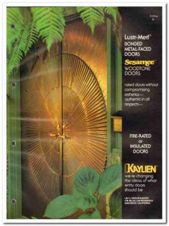 Kaylien Inc 1982 Vintage Catalog Doors Lustr-Metl Sesamee Woodtone Kaylien Inc 1982 Vintage Catalog Doors Lustr-Metl Sesamee Woodtone