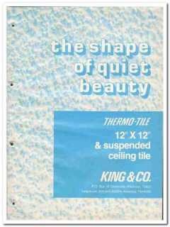 King Company 1982 Vintage Catalog Thermo-Tile Suspended Ceiling Beauty