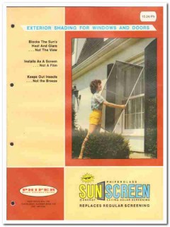 Phifer Wire Products Inc 1982 Vintage Catalog Sunscreen Phiferglass Phifer Wire Products Inc 1982 Vintage Catalog Sunscreen Phiferglass