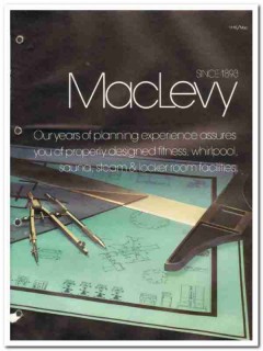 MacLevy Products Corp 1982 Vintage Catalog Fitness Steam Room Facility MacLevy Products Corp 1982 Vintage Catalog Fitness Steam Room Facility
