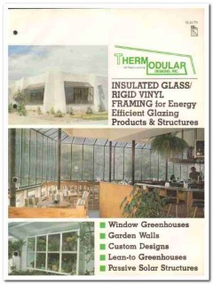 Thermodular Designs Inc 1982 Vintage Catalog Window Greenhouses