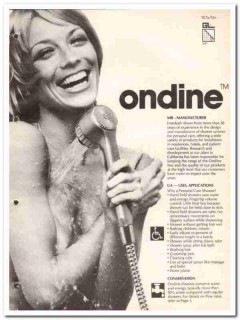 Interbath Inc 1982 Vintage Catalog Shower Ondine Personal Hand Held Interbath Inc 1982 Vintage Catalog Shower Ondine Personal Hand Held