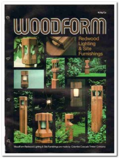 Columbia Cascade Timber Company 1982 Vintage Catalog Lighting Woodform