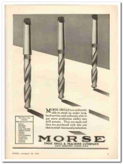 morse twist drill machine company 1931 service production vintage ad morse twist drill machine company 1931 service production vintage ad