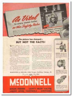 mcdonnell miller 1942 steam boiler safety relief valve vintage ad