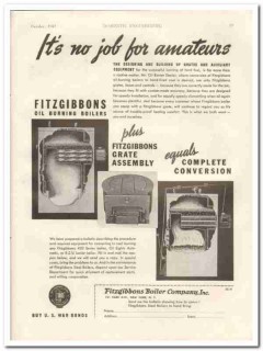 fitzgibbons boiler company 1942 oil burning grate assembly vintage ad fitzgibbons boiler company 1942 oil burning grate assembly vintage ad