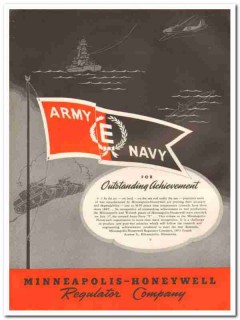 minneapolis-honeywell regulator company 1942 achievement vintage ad
