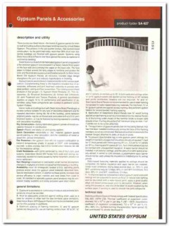 United States Gypsum Company 1982 Vintage Catalog Wall Sheetrock Panel
