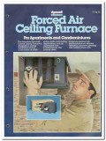 Suburban Mfg Company 1982 Vintage Catalog Forced Air Ceiling Furnace