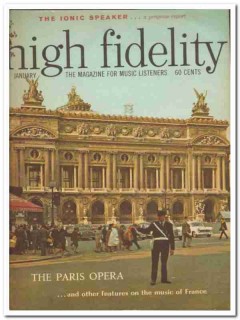 high fidelity 1961 january paris opera magazine cover vintage print high fidelity 1961 january paris opera magazine cover vintage print